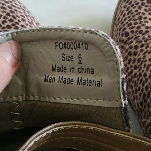 Women's Animal Print Ankle Booties | Cheetah Brown | size 6 - Picture 7 of 7